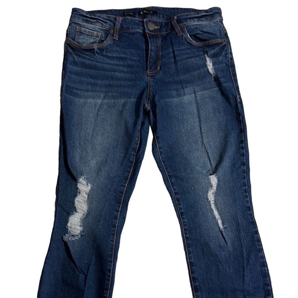 STS Blue Womens Blue Emma Crop Denim Distressed Ripped Jeans Size 29
